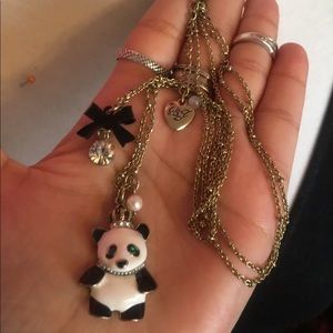 Betsy Johnson 2 strand panda necklace